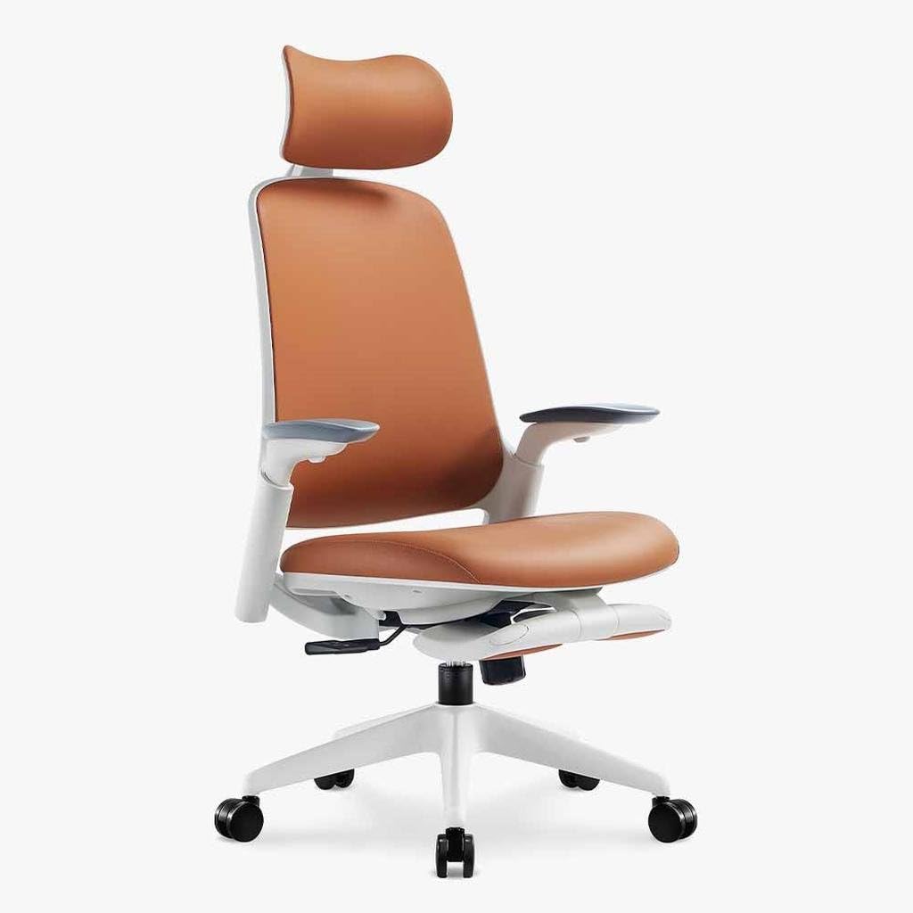 Leather Ergonomic Office Chair with Footrest C8081
