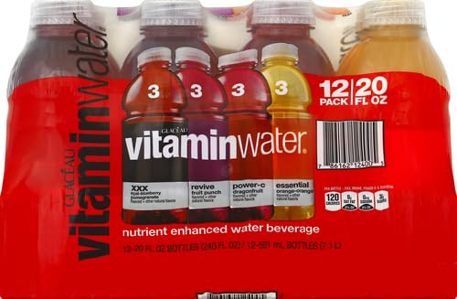 Flavored Water 4 Flavor Variety Pack 20 Fl Oz Bottles Pack of 12 M37287