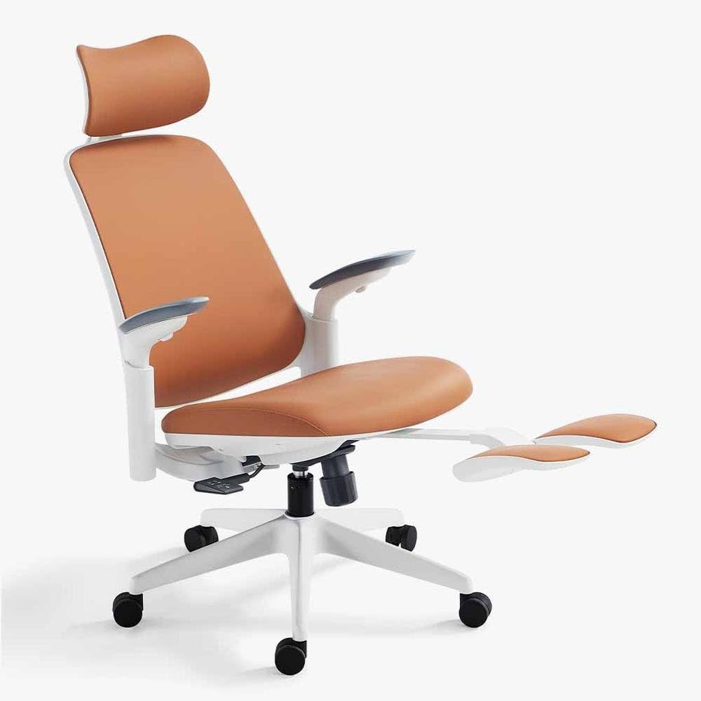 Leather Ergonomic Office Chair with Footrest C8081