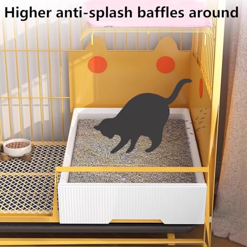 Heavy Duty Cat Cage Playpen Metal Cattery with Brake Casters Z81952