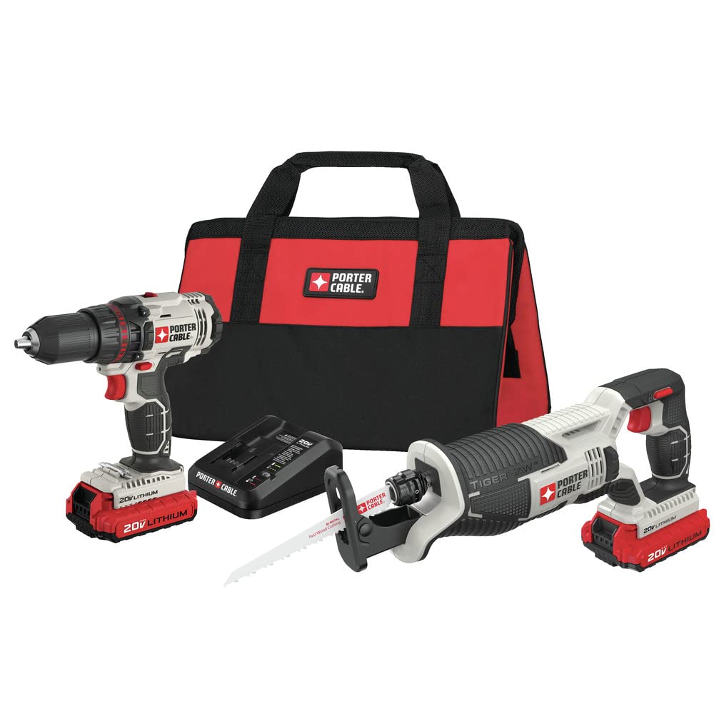 20V MAX Cordless Drill Combo Kit with Reciprocating Saw E603813