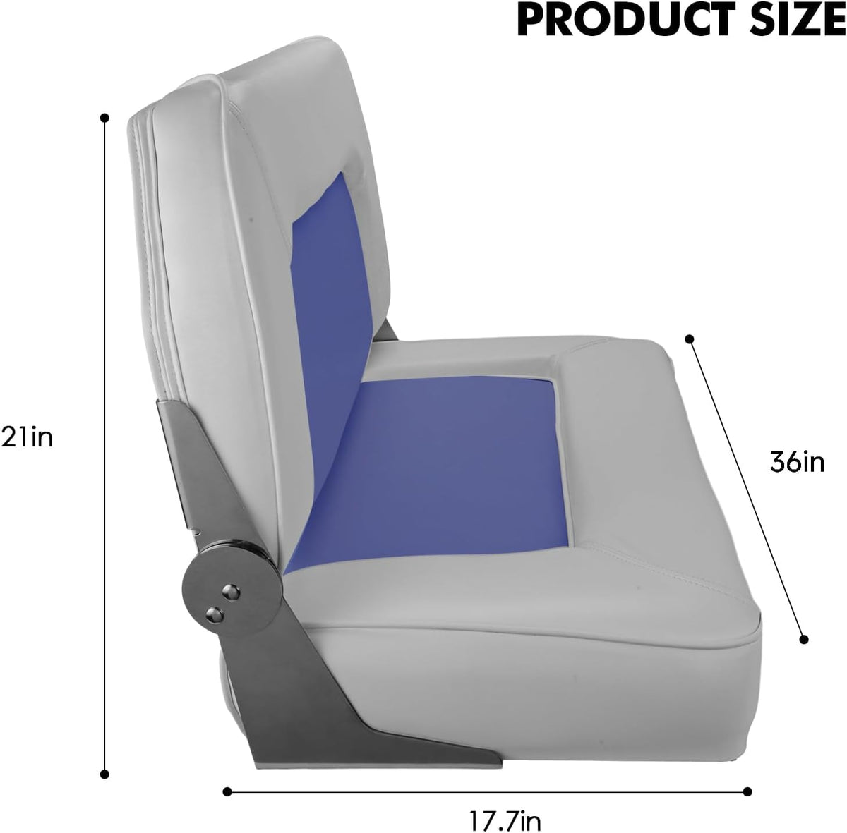 Folding Boat Seat Grey and Blue S921