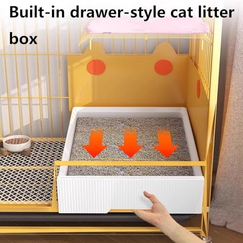 Heavy Duty Cat Cage Playpen Metal Cattery with Brake Casters Z81952