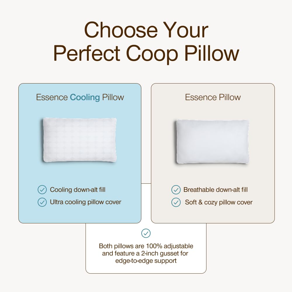 Queen Size Cooling Down Alternative Pillows Set of 2 D631336