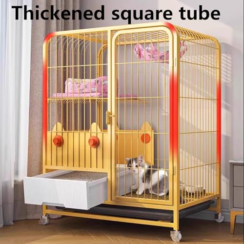Heavy Duty Cat Cage Playpen Metal Cattery with Brake Casters Z81952