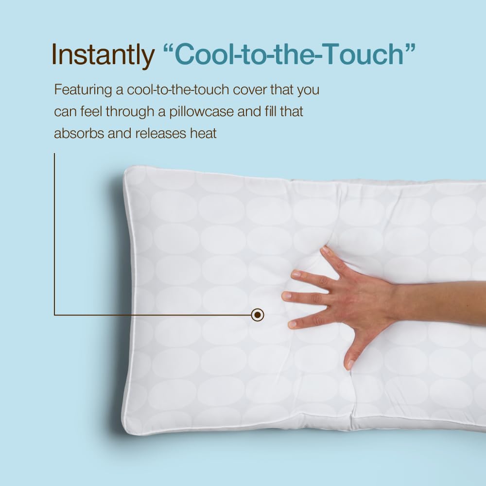 Queen Size Cooling Down Alternative Pillows Set of 2 D631336