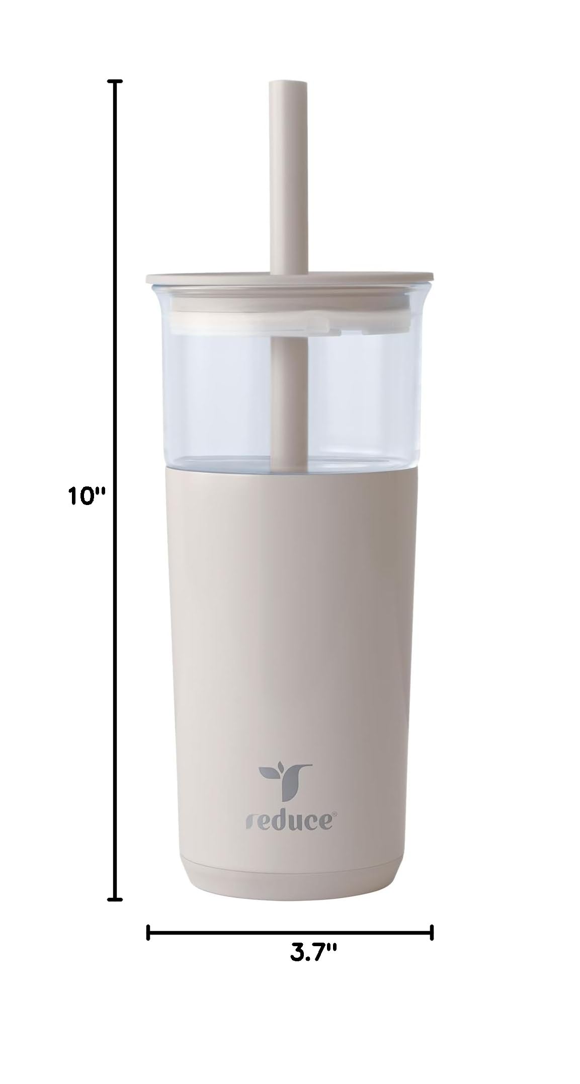 20oz Vacuum Insulated Glass Tumbler with Straw & Lid H44816