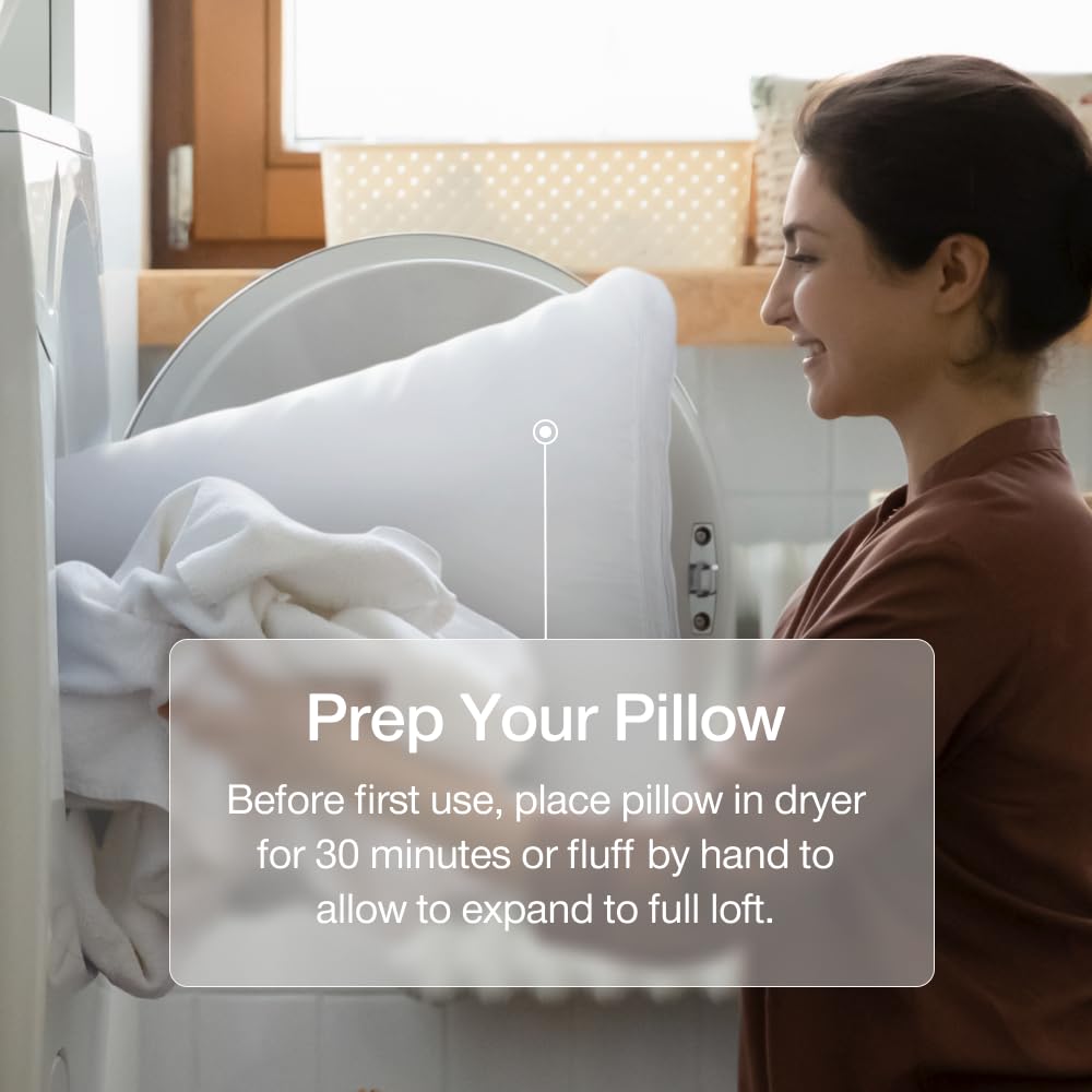 Queen Size Cooling Down Alternative Pillows Set of 2 D631336