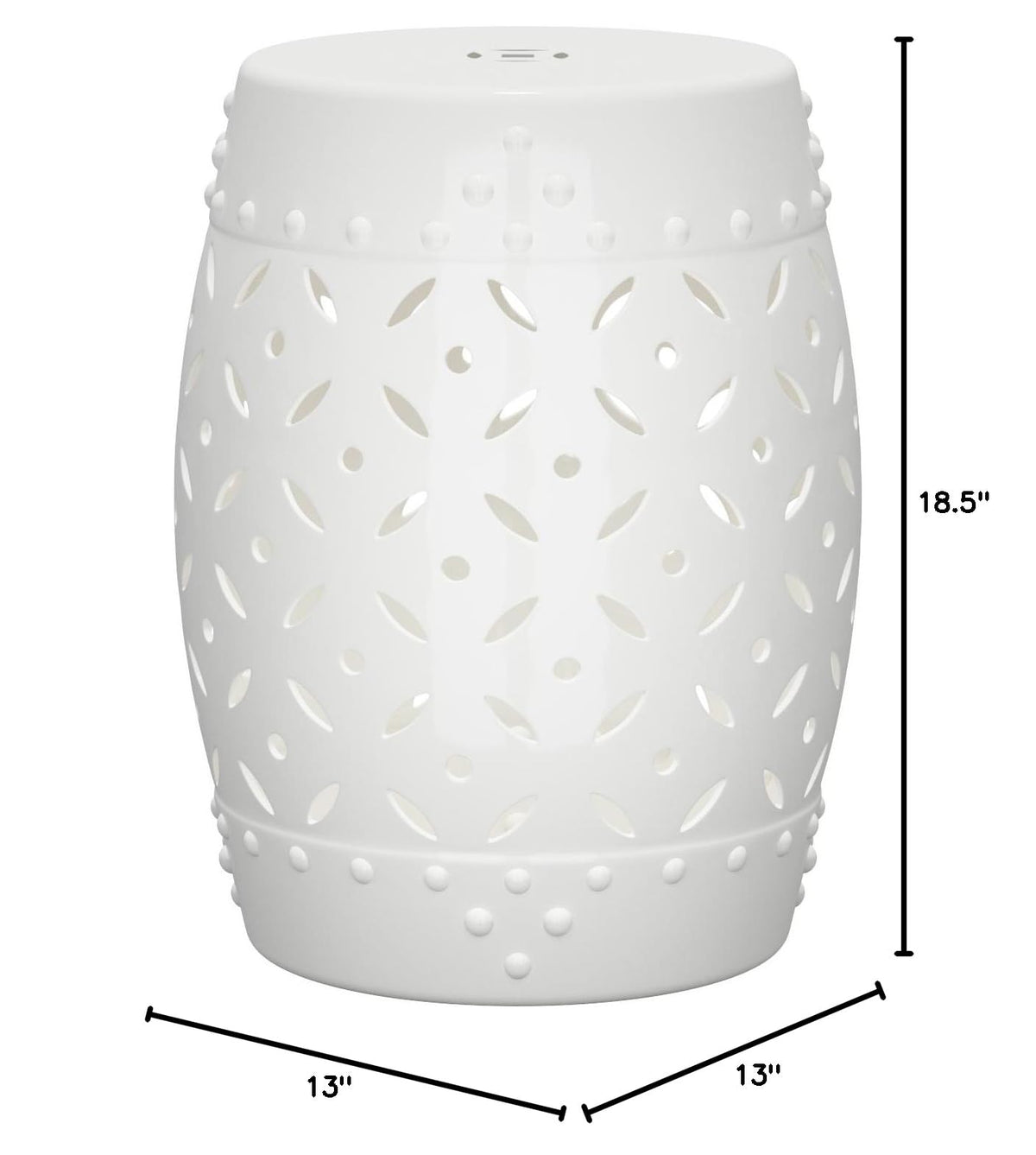 White Ceramic Garden Stool G240