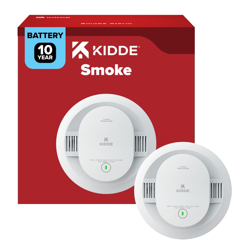 Smoke Detector, 10-Year Battery Powered, 85 dB Alarm, 1 Pack F816
