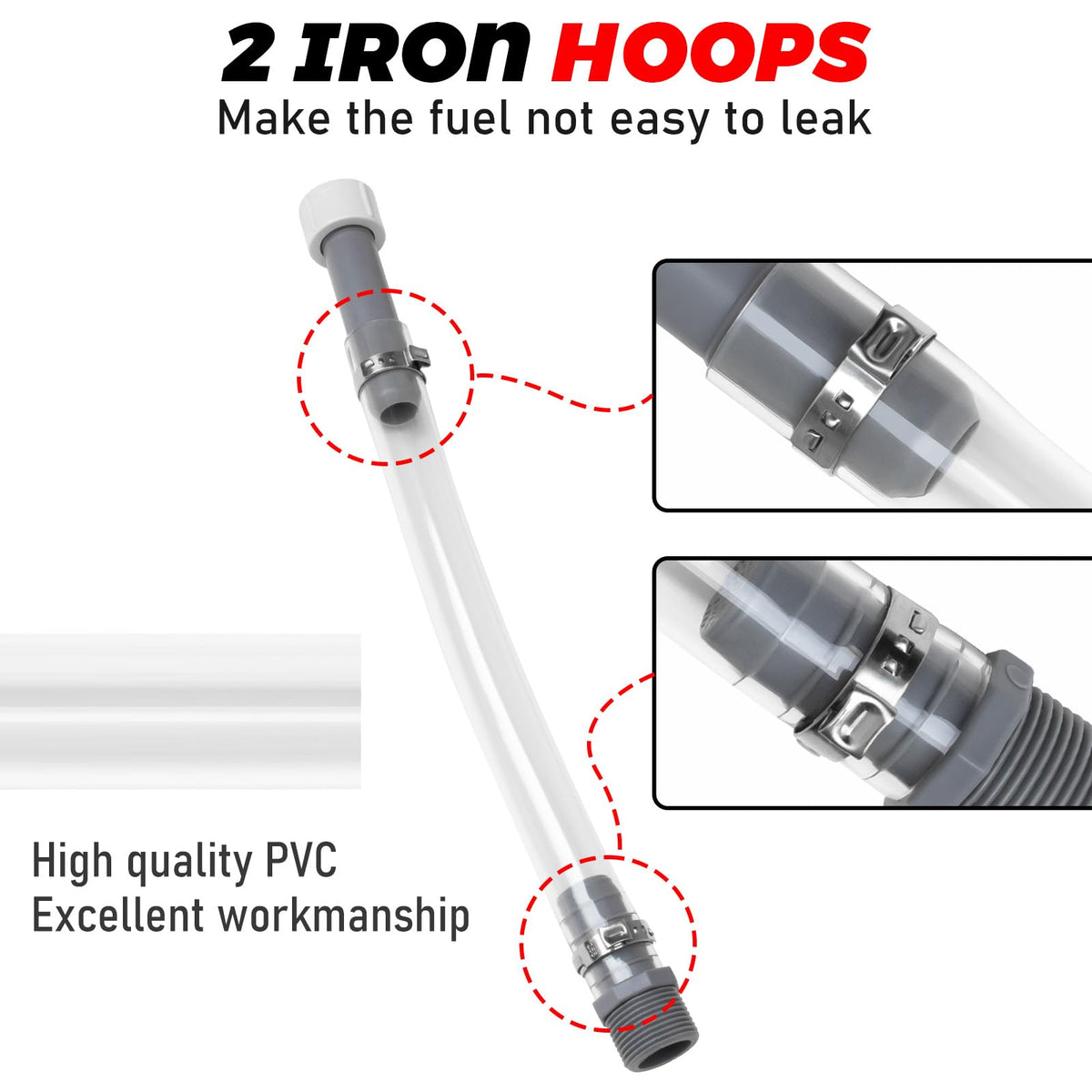 2 PCS 5 Gal Gas Can Hose H207