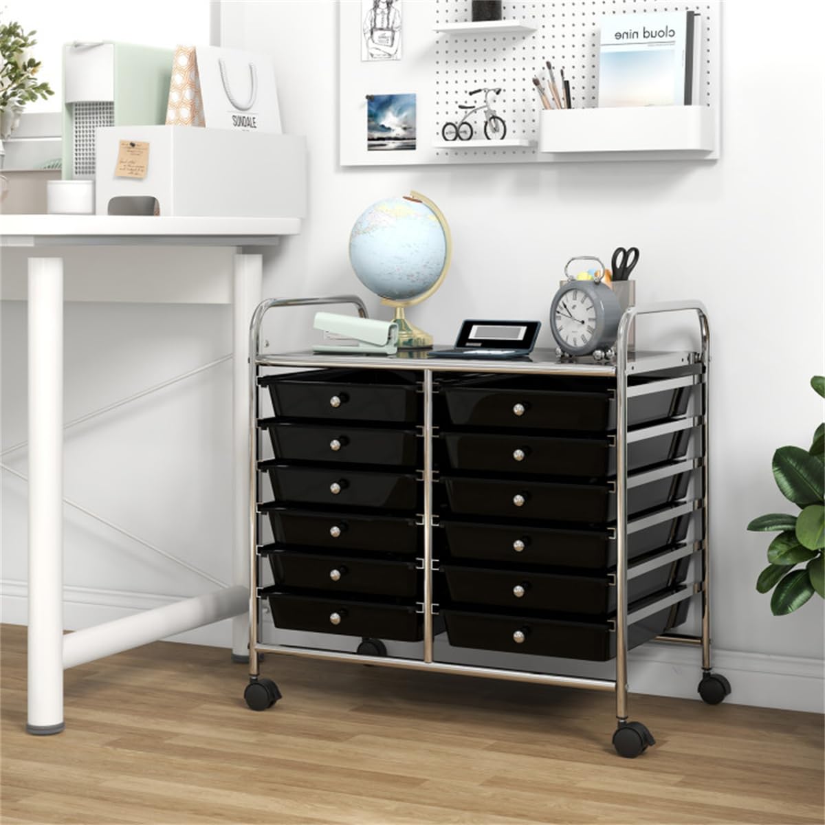 12 Drawer Rolling Storage Cart with Wheels F331