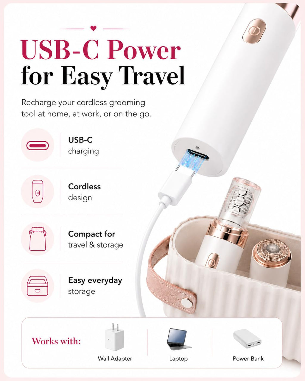 2 in 1 Epilator & Shaver with LED Light Y8504