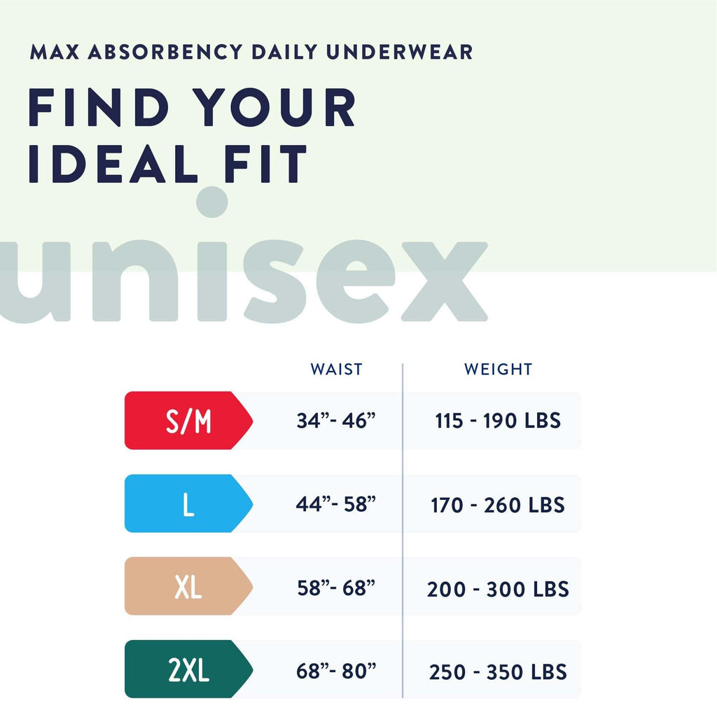Disposable Incontinence Underwear 12 ct A8942