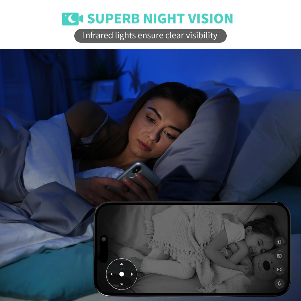 3K HD Indoor Security Camera with Night Vision G441238