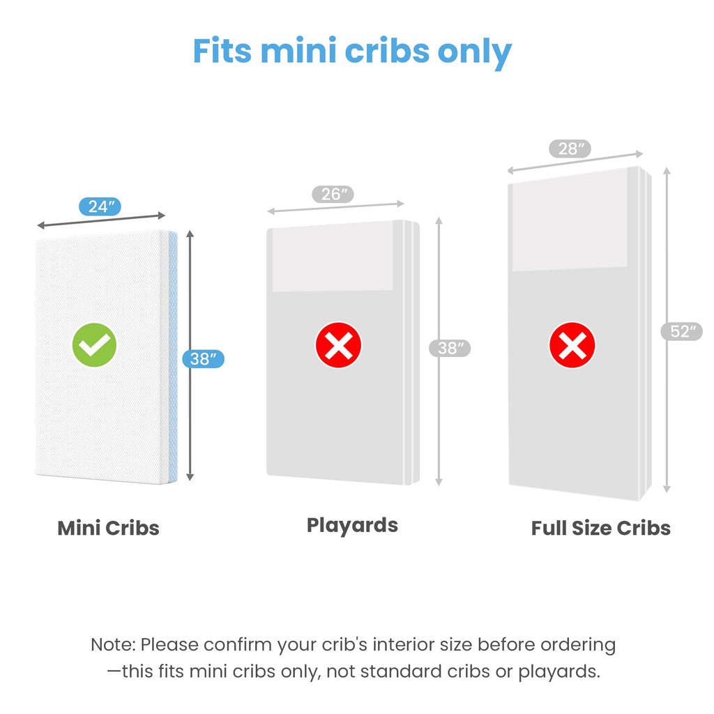 Mini Crib Mattress, 38x24x4 Inch Dual-Sided Gel Memory Foam Z84600