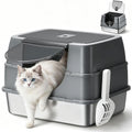 Fully Enclosed Stainless Steel Cat Litter Box B928