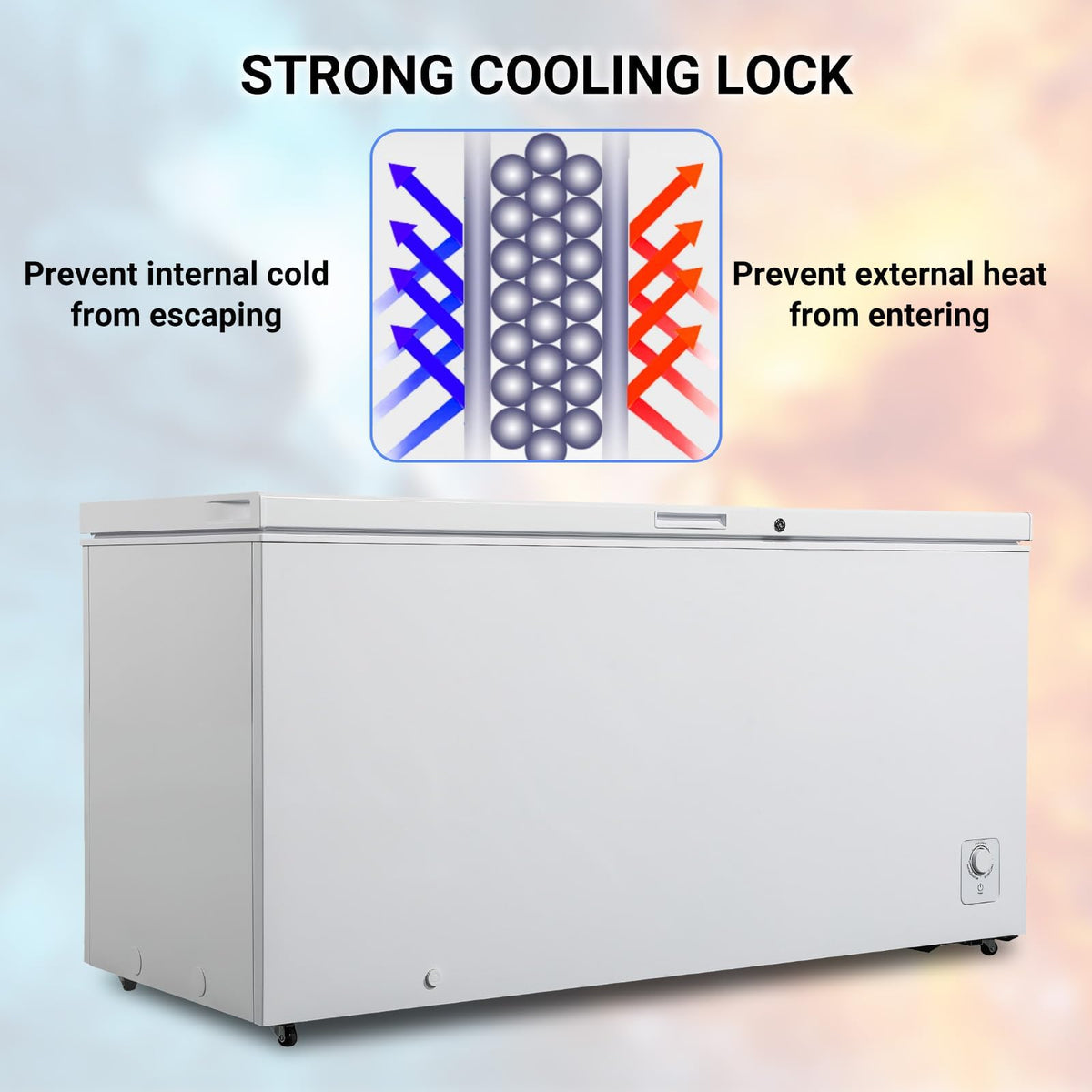 20 Cu. Ft White Chest Freezer with 2 Removable Basket F4975