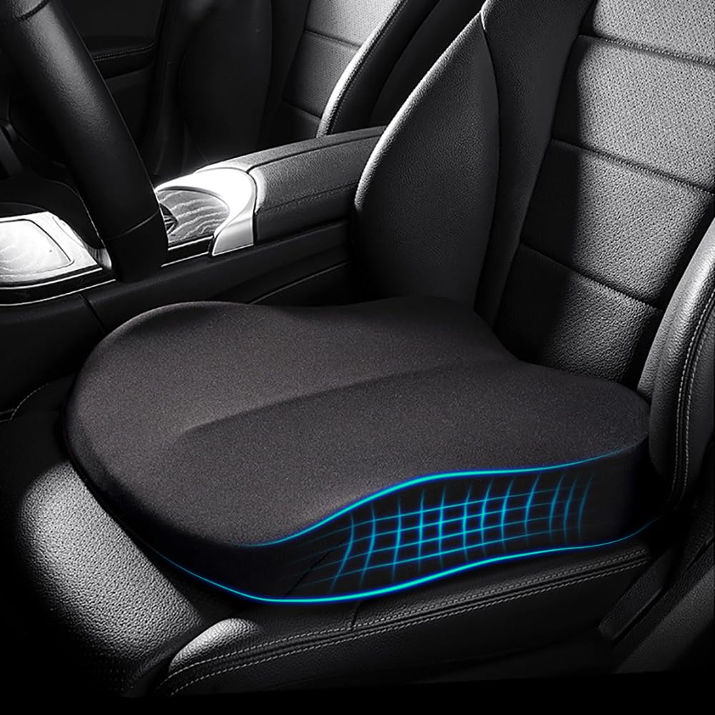 Black Memory Foam Car Seat Cushion M809