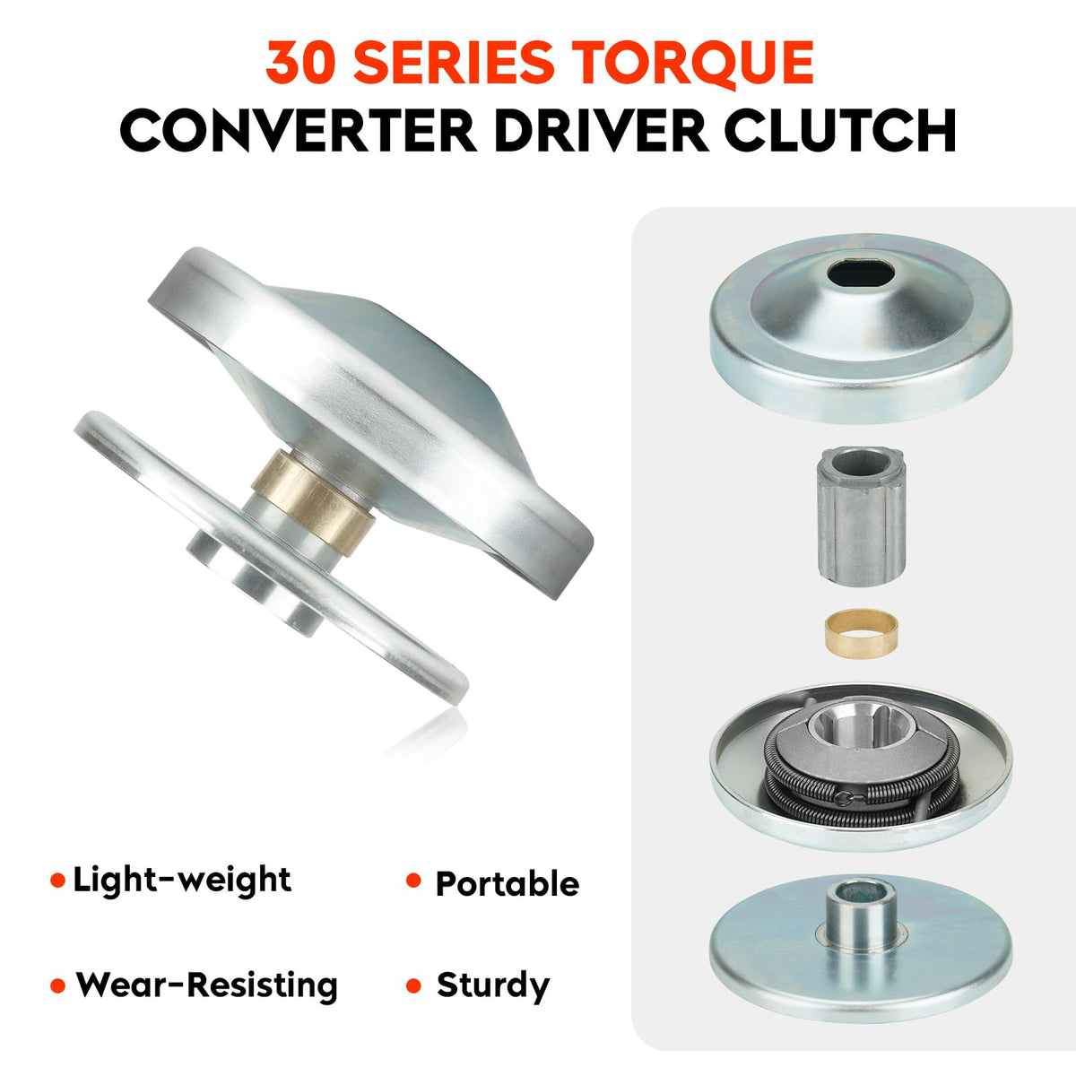 6.5 HP Torque Converter Clutch Driver Pulley 3/4" Bore E28744