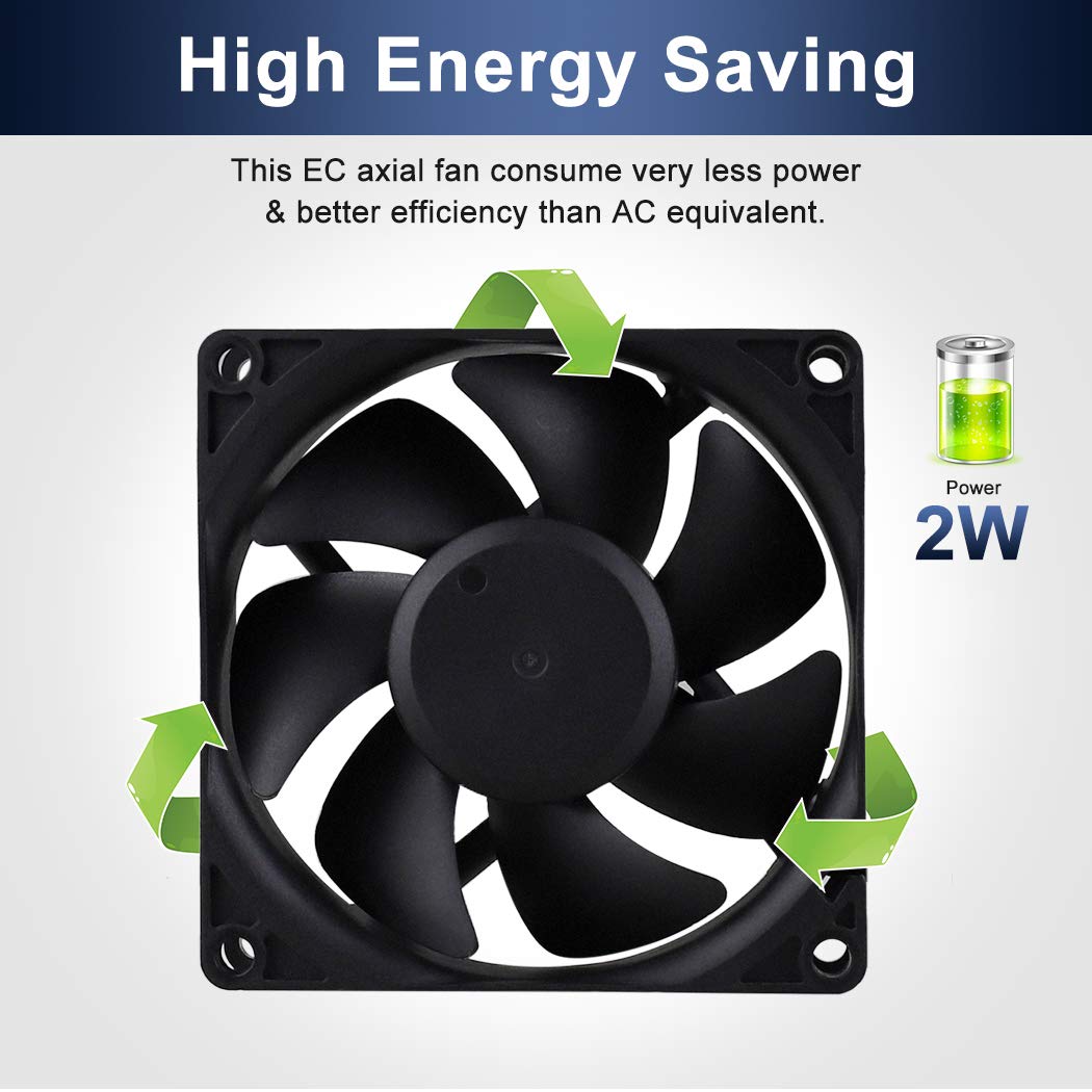 80mm EC Axial Brushless Cooling Fan J6098
