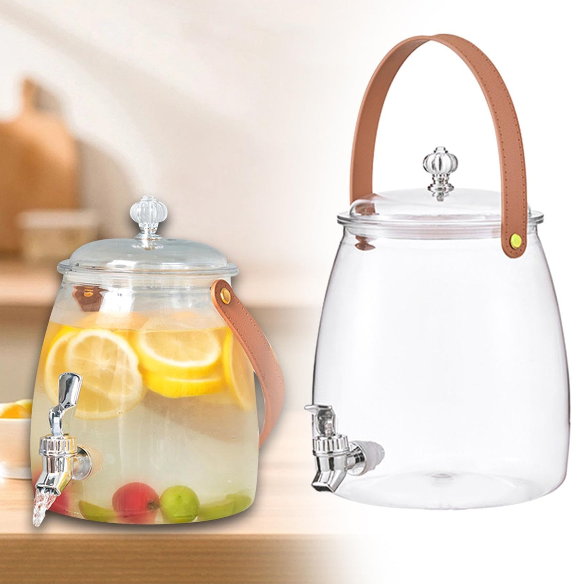 5L Beverage Dispenser Juice Jug with Spigot and Filtering Cold Water Pitcher N296