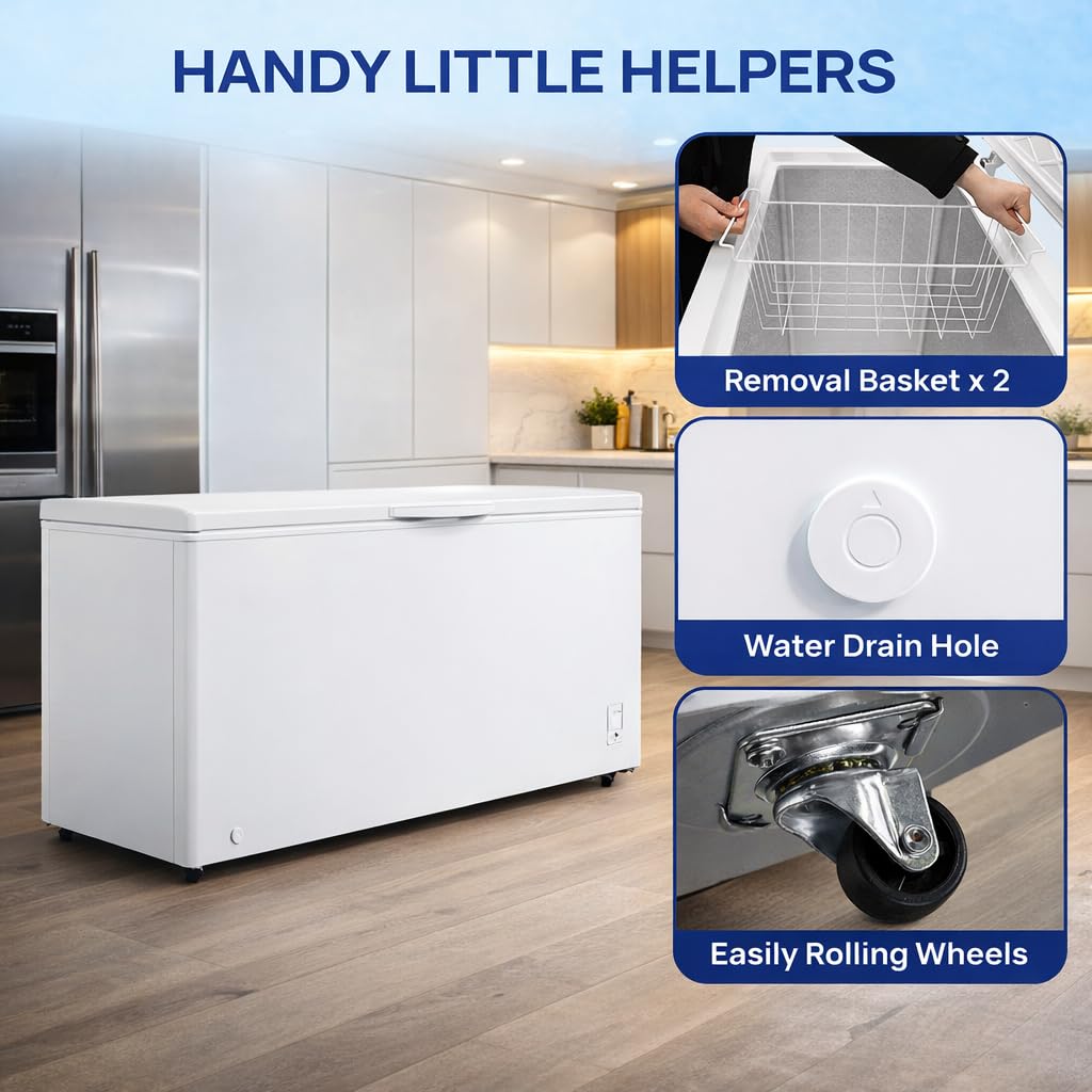 20 Cu. Ft White Chest Freezer with 2 Removable Basket F4975