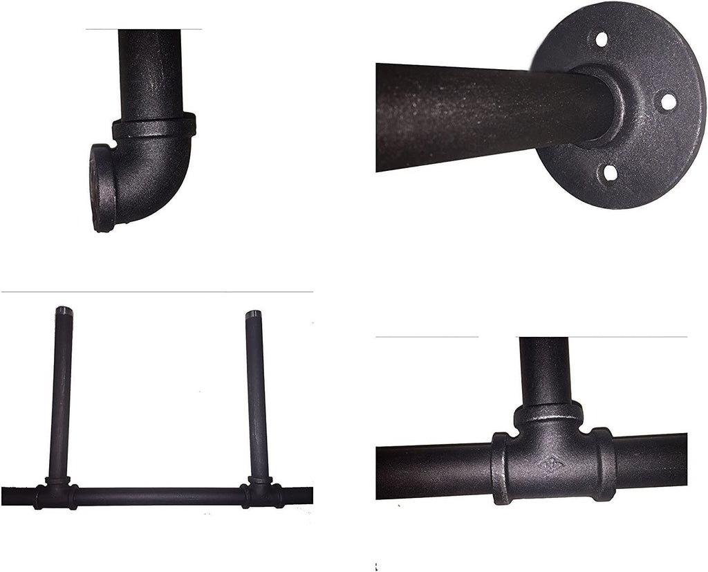 14" Deep 3 Pc Industrial Wall Mount Pipe Shelf A24758