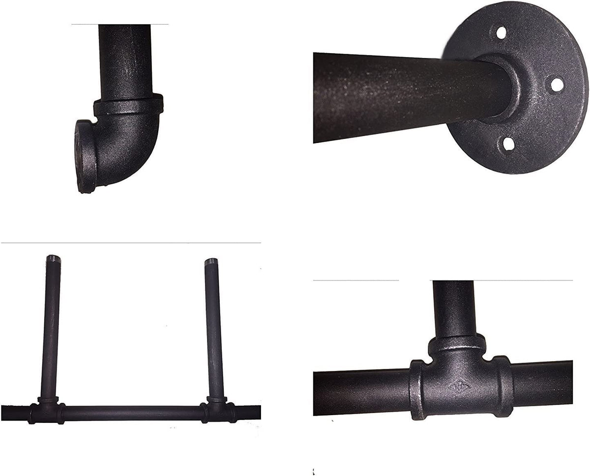 14" Deep 3 Pc Industrial Wall Mount Pipe Shelf A24758