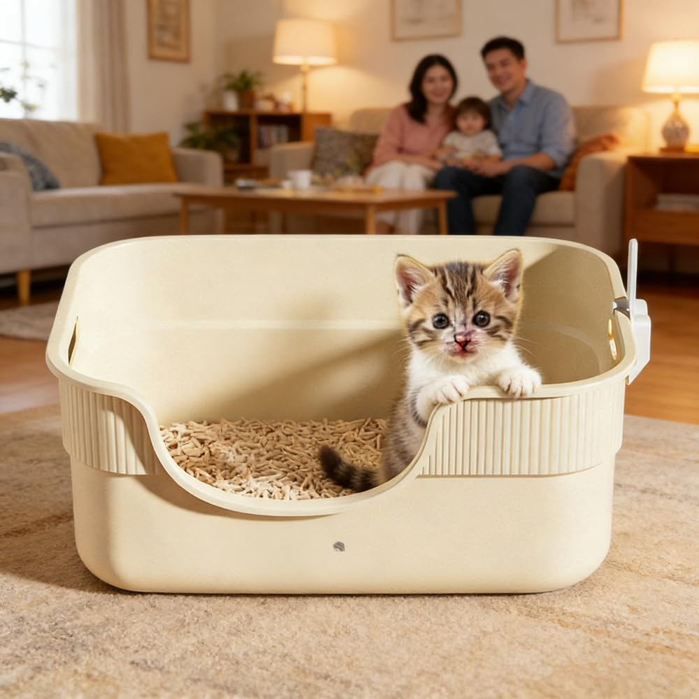 Low Entry Open Top Cat Litter Box E930