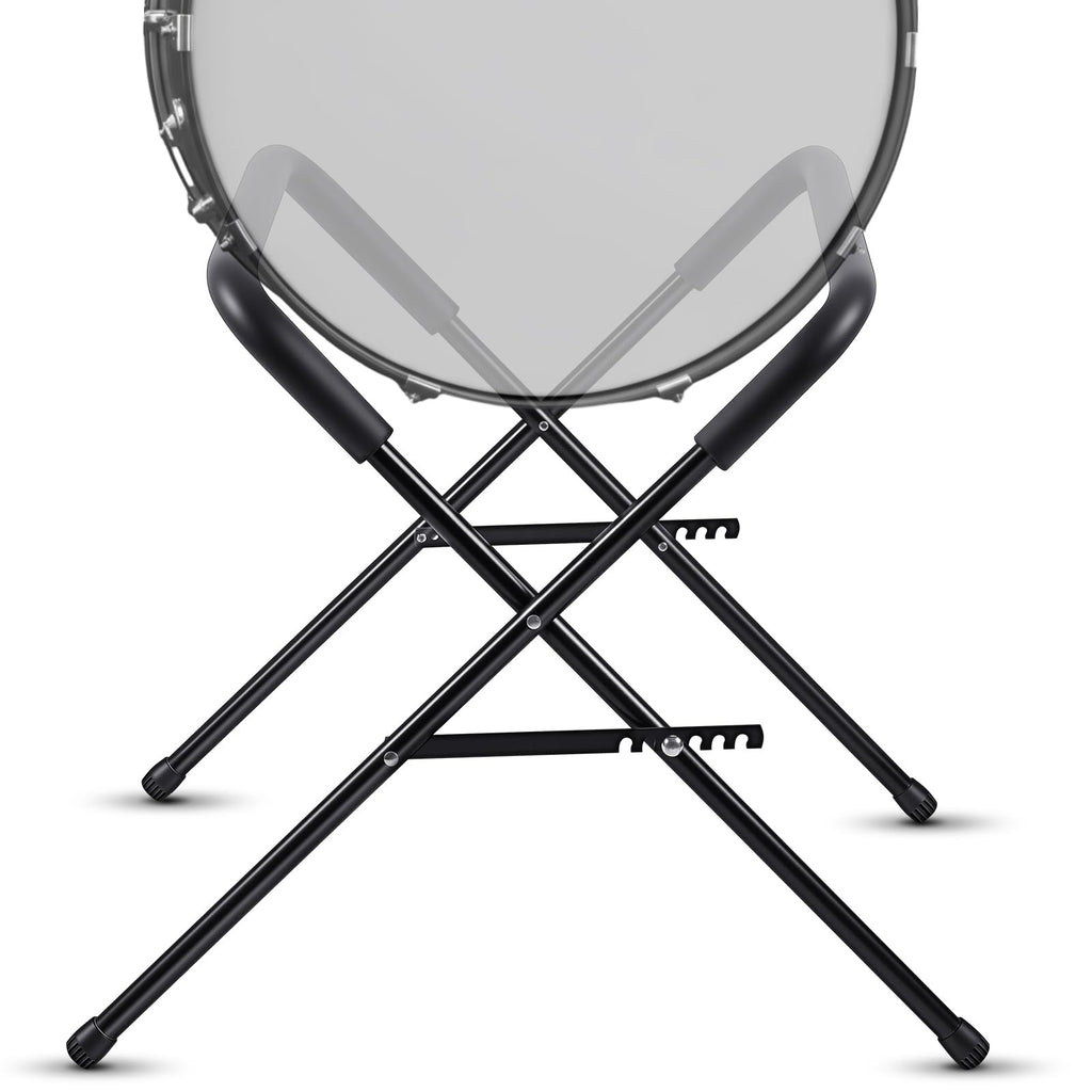 Heavy Duty Folding Bass Drum Stand Adjustable 21 Inches Steel Z55545