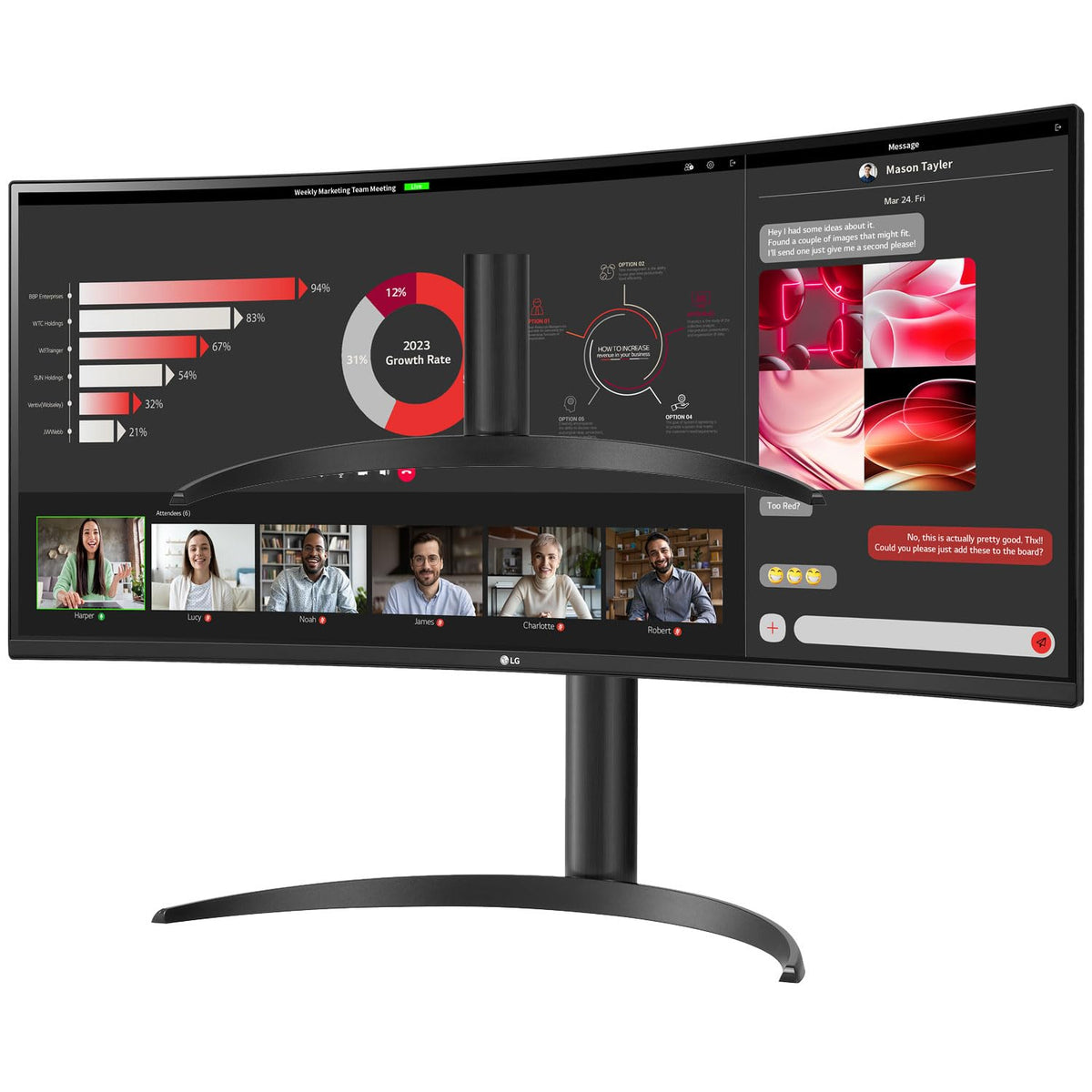 34" Curved UltraWide WQHD 100Hz Monitor Y61233