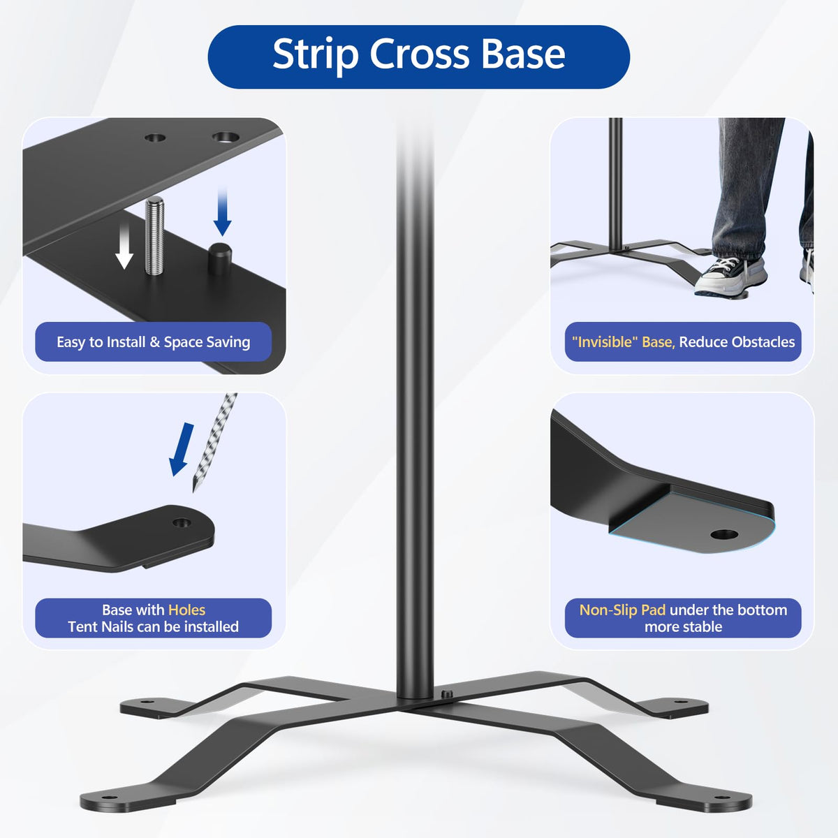 10x8.5FT Adjustable Backdrop Stand with Cross Base E476