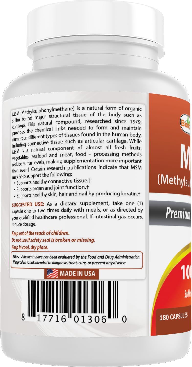 MSM 1000 mg 180 Capsules N20116