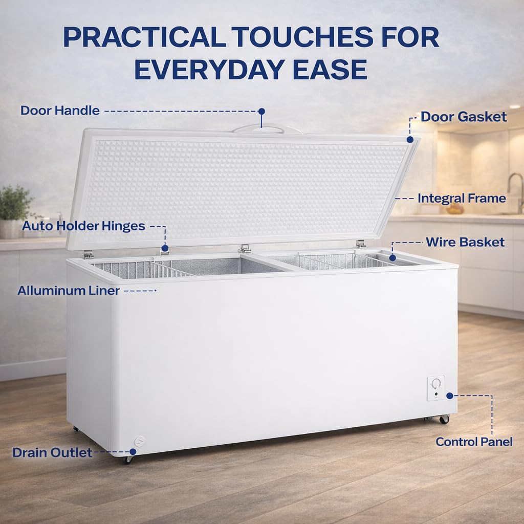20 Cu. Ft White Chest Freezer with 2 Removable Basket F4975