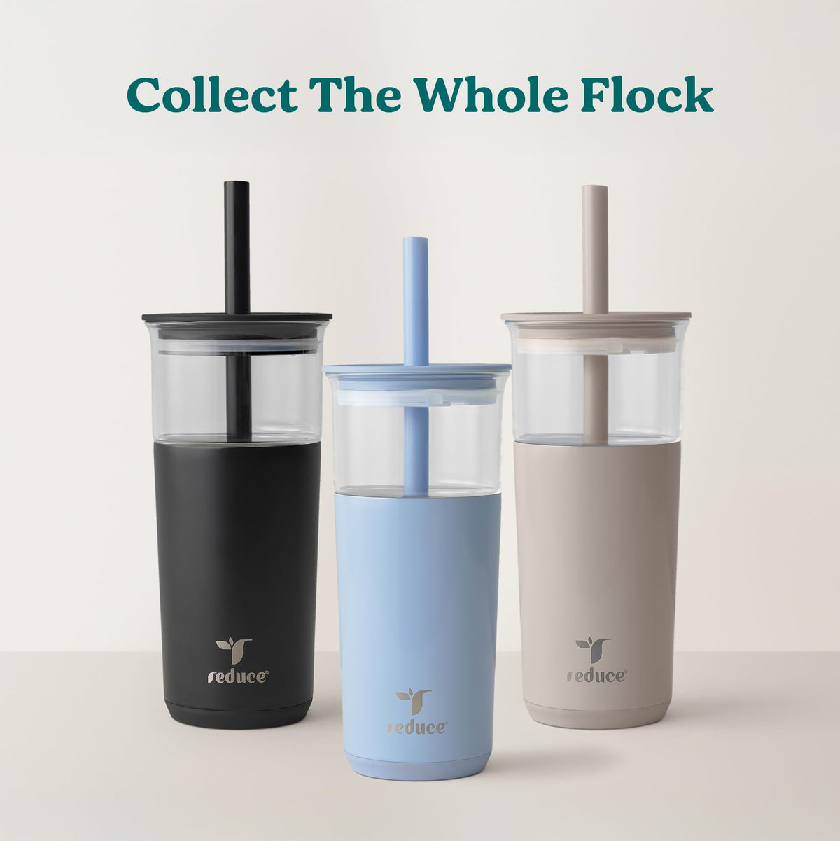20oz Vacuum Insulated Glass Tumbler with Straw & Lid H44816