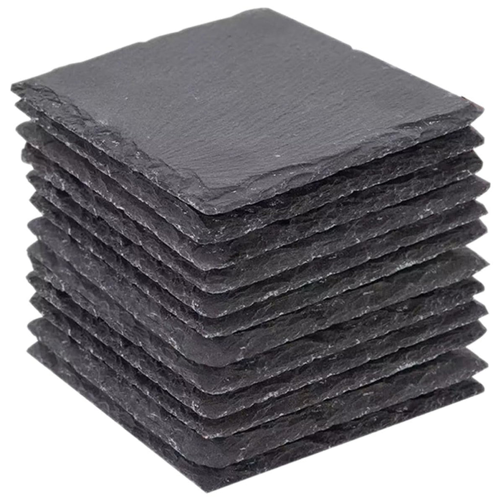 Natural Stone Coasters 12pcs with Non Slip Bottom V1383