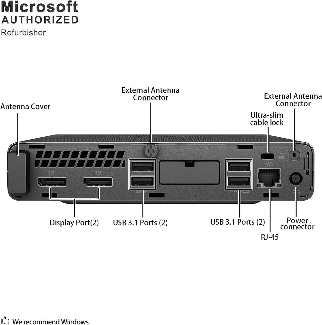 Mini Desktop PC, Intel Core i5-8500, 16 GB RAM, 512 GB SSD H95909