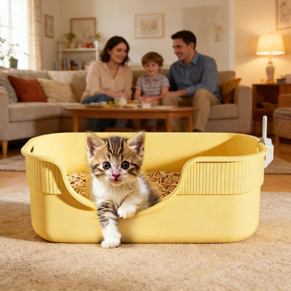Low Entry Open Top Cat Litter Box E930