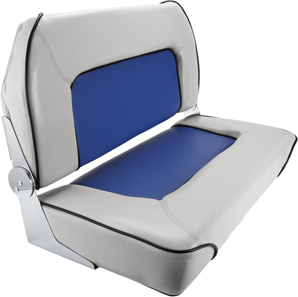 Folding Boat Seat Grey and Blue S921
