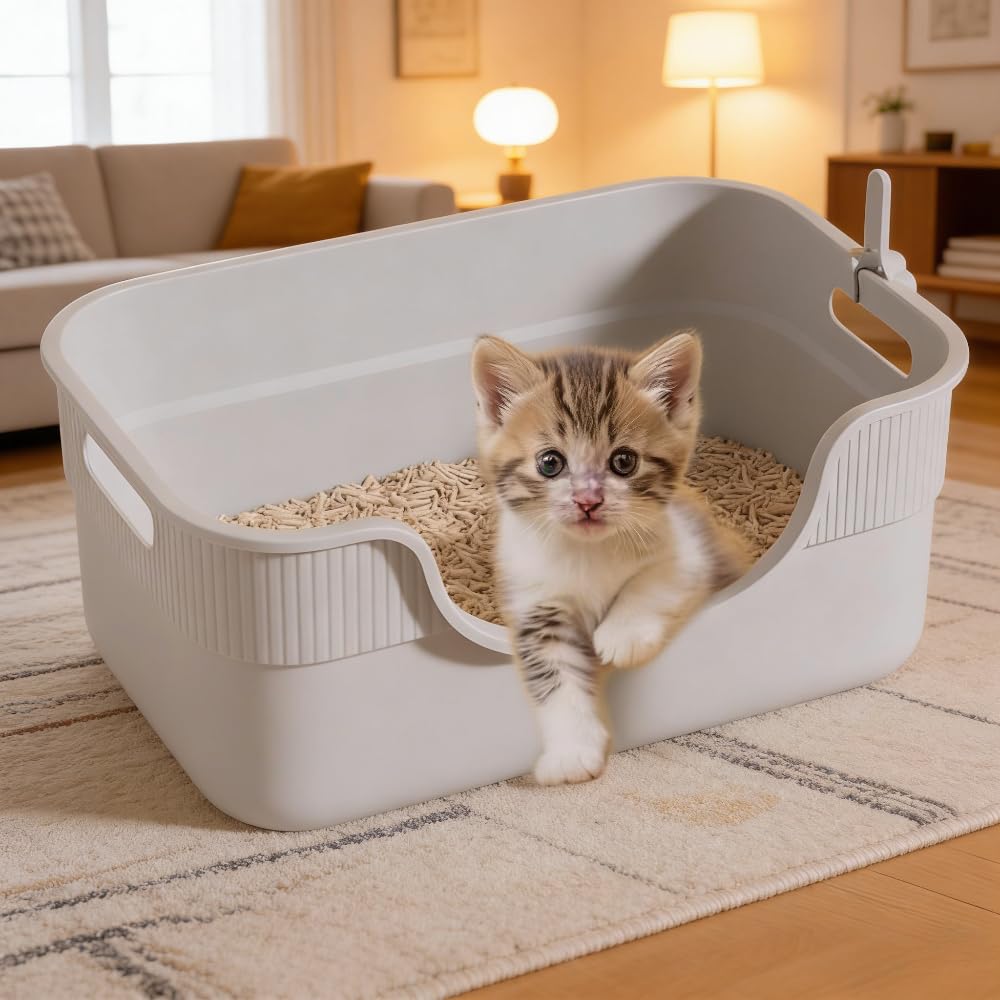 Low Entry Open Top Cat Litter Box E930