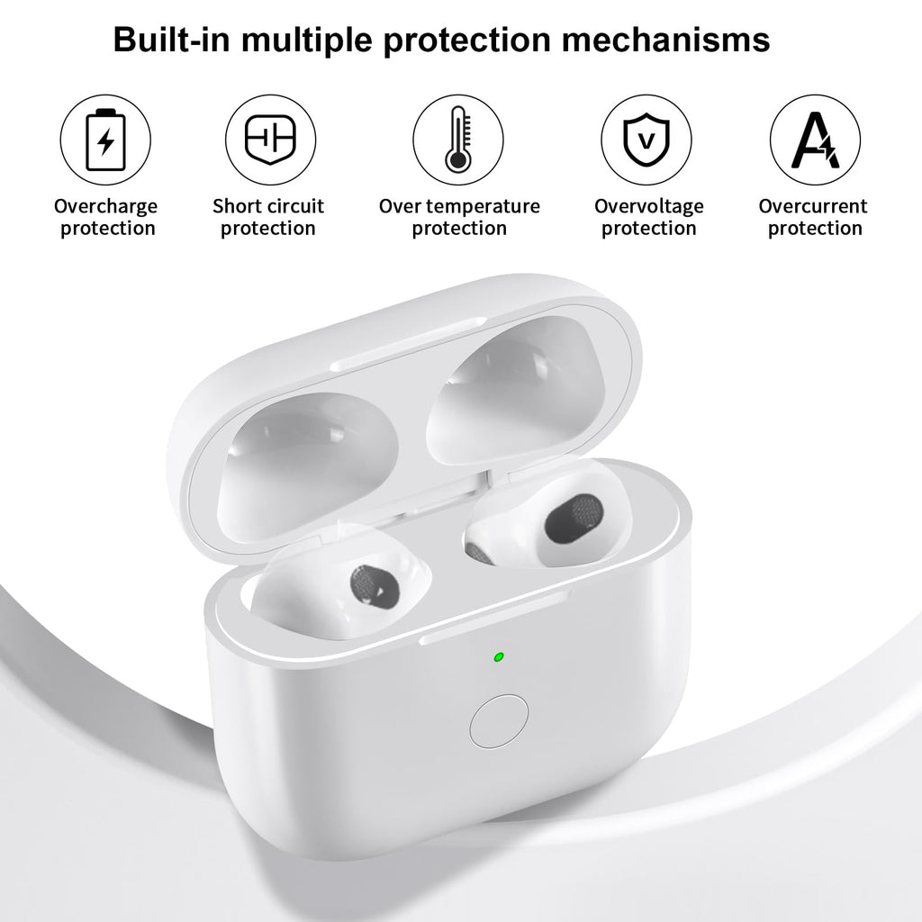 White Wireless Charging Case with Bluetooth Pairing Sync Button J88965