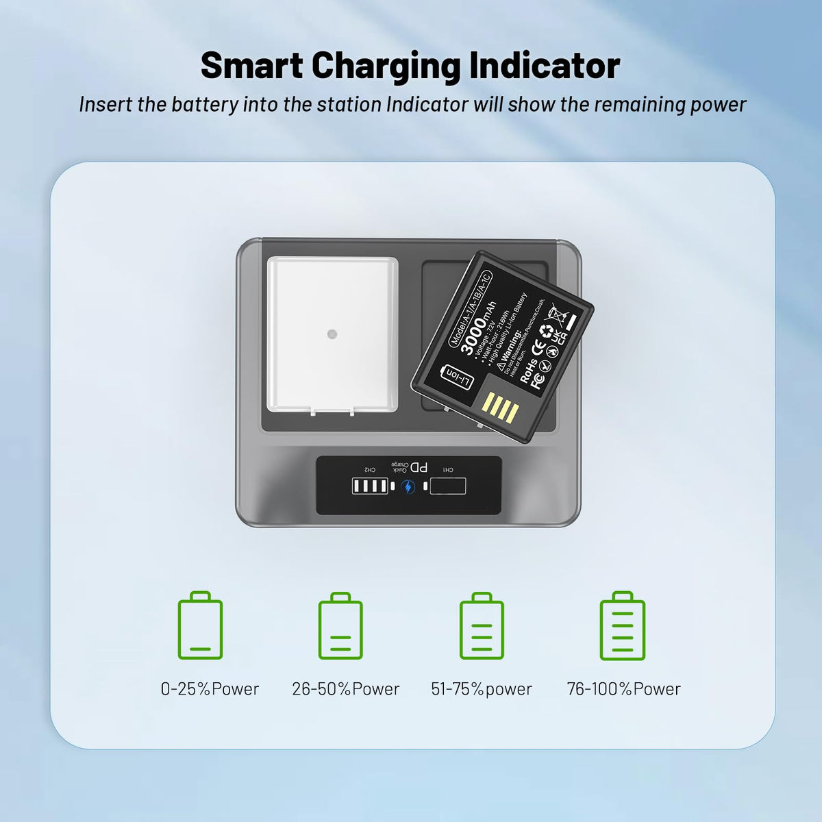 3000mAh Replacement Battery with Charging Station P264