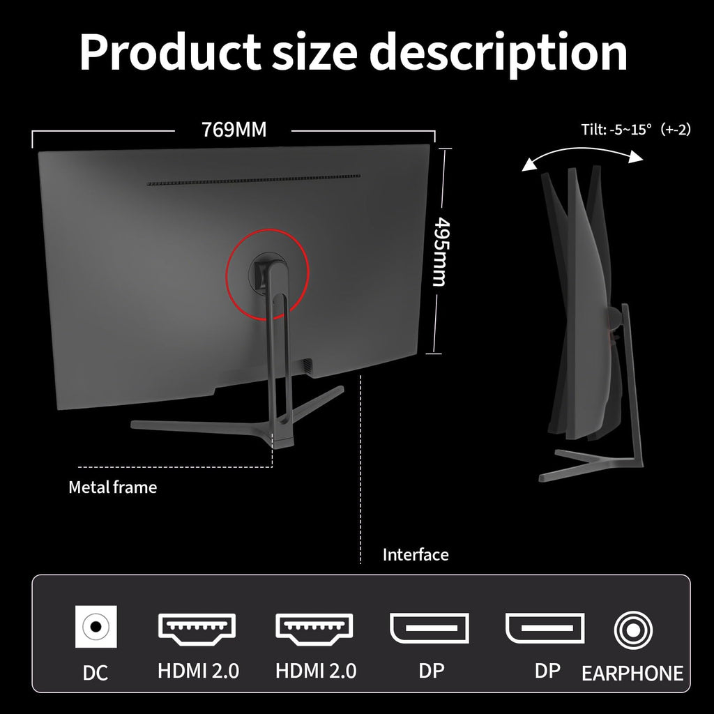 32" 4K UHD IPS Monitor 60Hz HDMI DP H9849