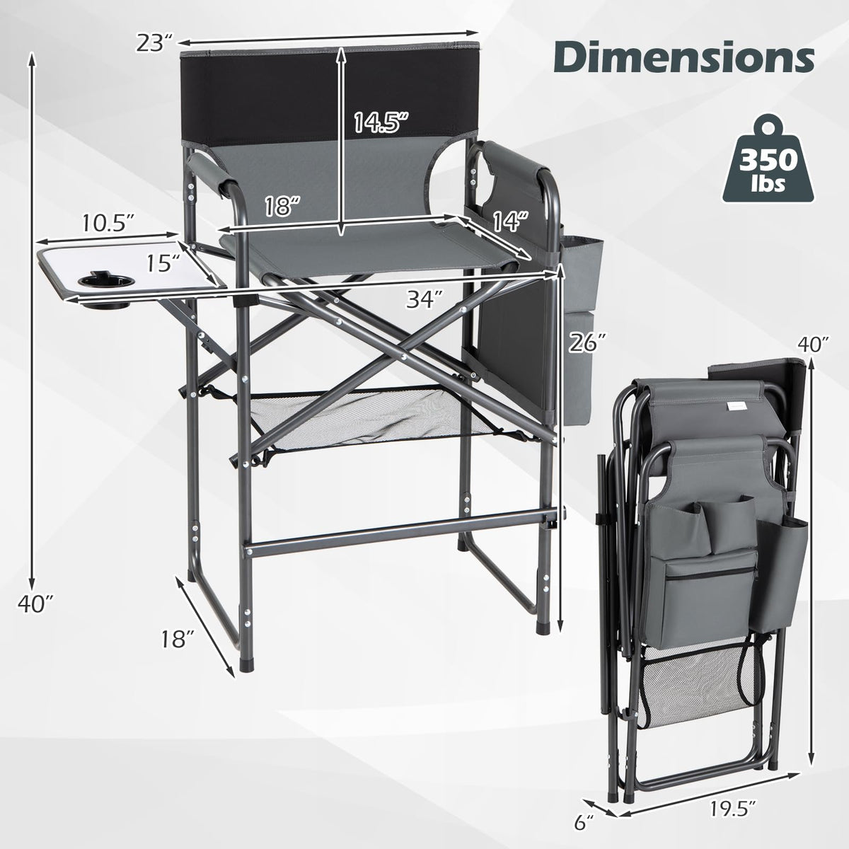 Folding Tall Director Chair Q572