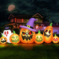 8FT Halloween Inflatables Pumpkin Witch Hat & Ghost Combo V978
