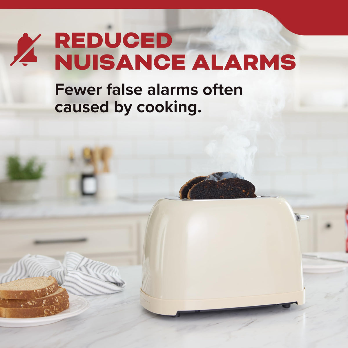Smoke Detector, 10-Year Battery Powered, 85 dB Alarm, 1 Pack F816