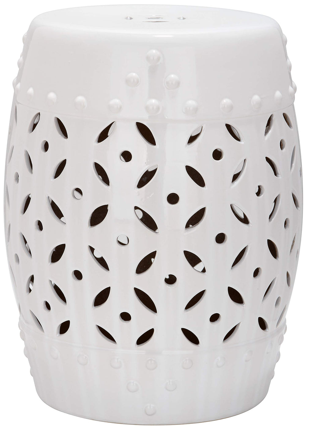 White Ceramic Garden Stool G240