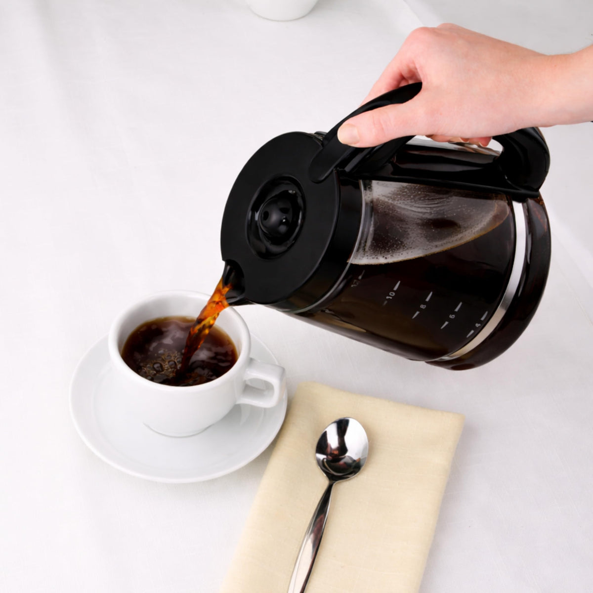 12 Cup Programmable Coffee Maker with Glass Carafe, Black J800805