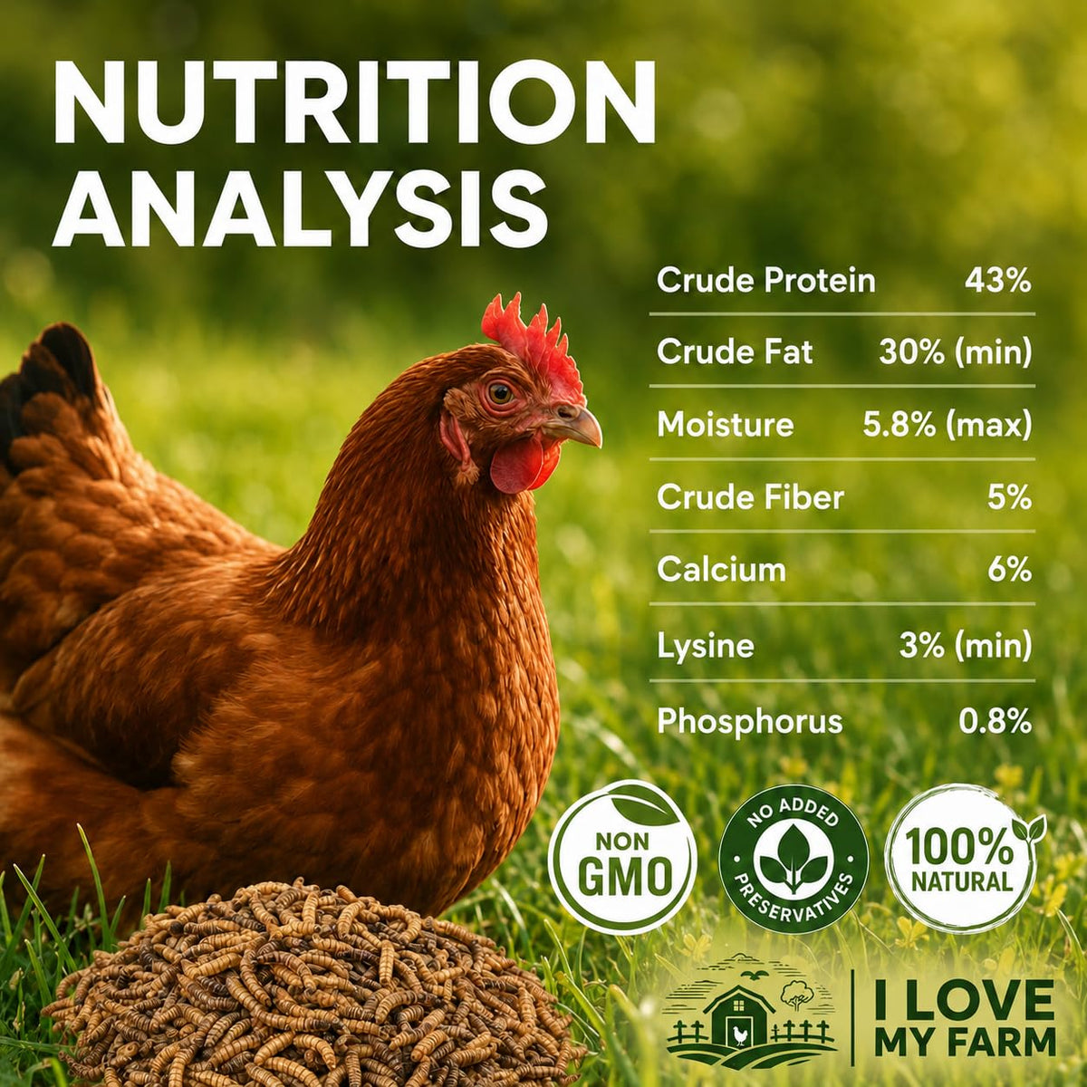 Dried Black Soldier Fly Larvae Chicken Treat R507101